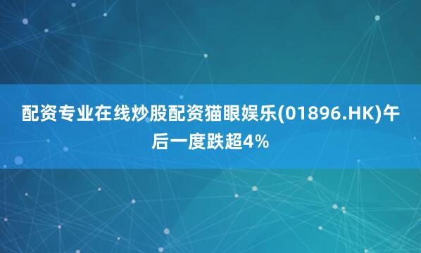 配资专业在线炒股配资猫眼娱乐(01896.HK)午后一度跌超4%